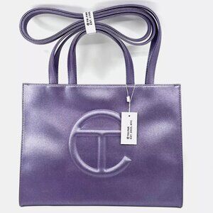 Telfar Medium Shopping Tote Bag Handbag Vegan Leather Crossbody Kush w/ Dustbag